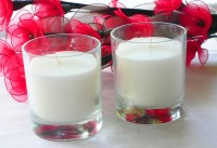 Big 9cm White Votive in Clear Glass - Wedding reception decoration